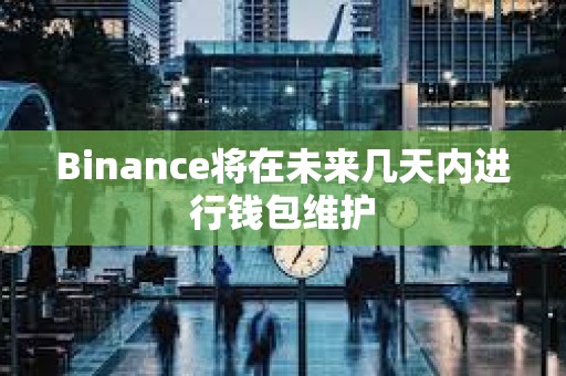 Binance将在未来几天内进行钱包维护