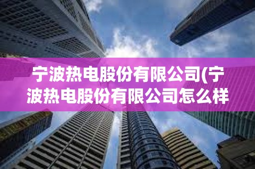 宁波热电股份有限公司(宁波热电股份有限公司怎么样)