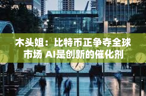 木头姐：比特币正争夺全球市场 AI是创新的催化剂