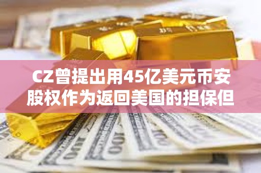 CZ曾提出用45亿美元币安股权作为返回美国的担保但遭法官拒绝