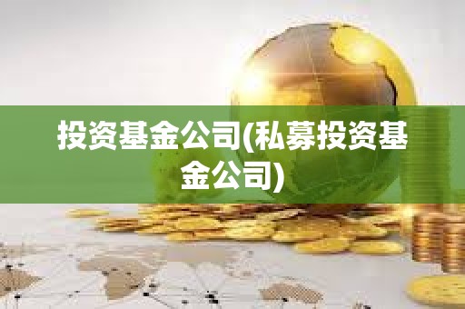 投资基金公司(私募投资基金公司)