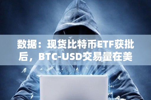 数据：现货比特币ETF获批后，BTC-USD交易量在美股收盘时段飙升