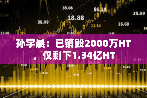 孙宇晨：已销毁2000万HT，仅剩下1.34亿HT