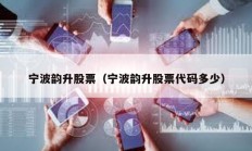 宁波韵升股票（宁波韵升股票代码多少）