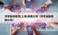 环宇融资租赁(上海)有限公司（环宇金融有限公司）