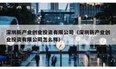 深圳新产业创业投资有限公司（深圳新产业创业投资有限公司怎么样）