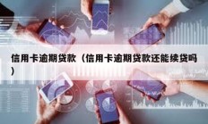 信用卡逾期贷款（信用卡逾期贷款还能续贷吗）