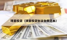 项目投资（项目投资协议合同范本）