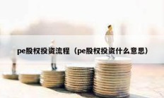 pe股权投资流程（pe股权投资什么意思）