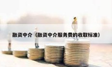 融资中介（融资中介服务费的收取标准）