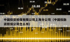 中国投资担保有限公司上海分公司（中国投融资担保公司怎么样）