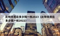 比特币现在多少钱一枚2023（比特币现在多少钱一枚2022）