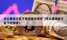 怎么看自己名下有没有比特币（怎么查询自己名下比特币）