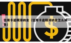 信用卡逾期滞纳金（信用卡逾期滞纳金怎么减免）