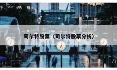 司尔特股票（司尔特股票分析）