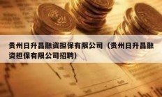 贵州日升昌融资担保有限公司（贵州日升昌融资担保有限公司招聘）