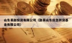 山东易融投资有限公司（融易山东应急转贷基金有限公司）