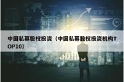 中国私募股权投资（中国私募股权投资机构TOP10）