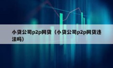 小贷公司p2p网贷（小贷公司p2p网贷违法吗）