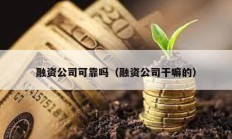 融资公司可靠吗（融资公司干嘛的）