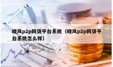 晓风p2p网贷平台系统（晓风p2p网贷平台系统怎么样）