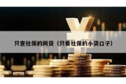 只查社保的网贷（只看社保的小贷口子）