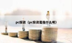 pc投资（pc投资是指什么呢）