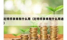 比特币拿来有什么用（比特币拿来有什么用途）