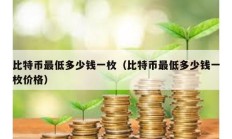 比特币最低多少钱一枚（比特币最低多少钱一枚价格）