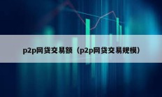 p2p网贷交易额（p2p网贷交易规模）