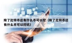 除了比特币还有什么币可以挖（除了比特币还有什么币可以挖坑）