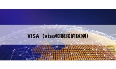 VISA（visa和银联的区别）