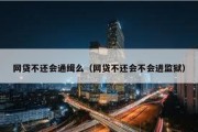 网贷不还会通缉么（网贷不还会不会进监狱）