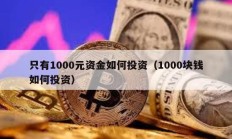 只有1000元资金如何投资（1000块钱如何投资）