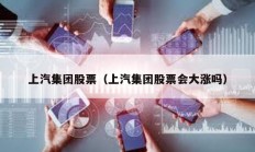 上汽集团股票（上汽集团股票会大涨吗）