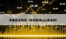 发展投资网贷（投资网贷p2p安全吗）