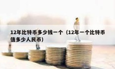 12年比特币多少钱一个（12年一个比特币值多少人民币）