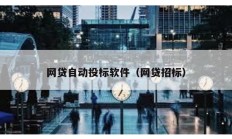 网贷自动投标软件（网贷招标）