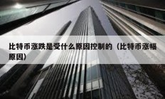 比特币涨跌是受什么原因控制的（比特币涨幅原因）