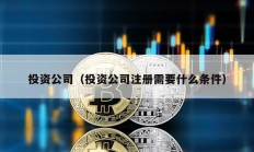 投资公司（投资公司注册需要什么条件）
