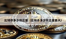 比特币多少枚总量（比特币多少枚总量最大）