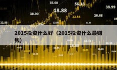 2015投资什么好（2015投资什么最赚钱）