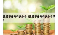 比特币总共有多少个（比特币总共有多少个币）