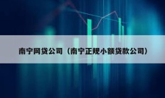 南宁网贷公司（南宁正规小额贷款公司）